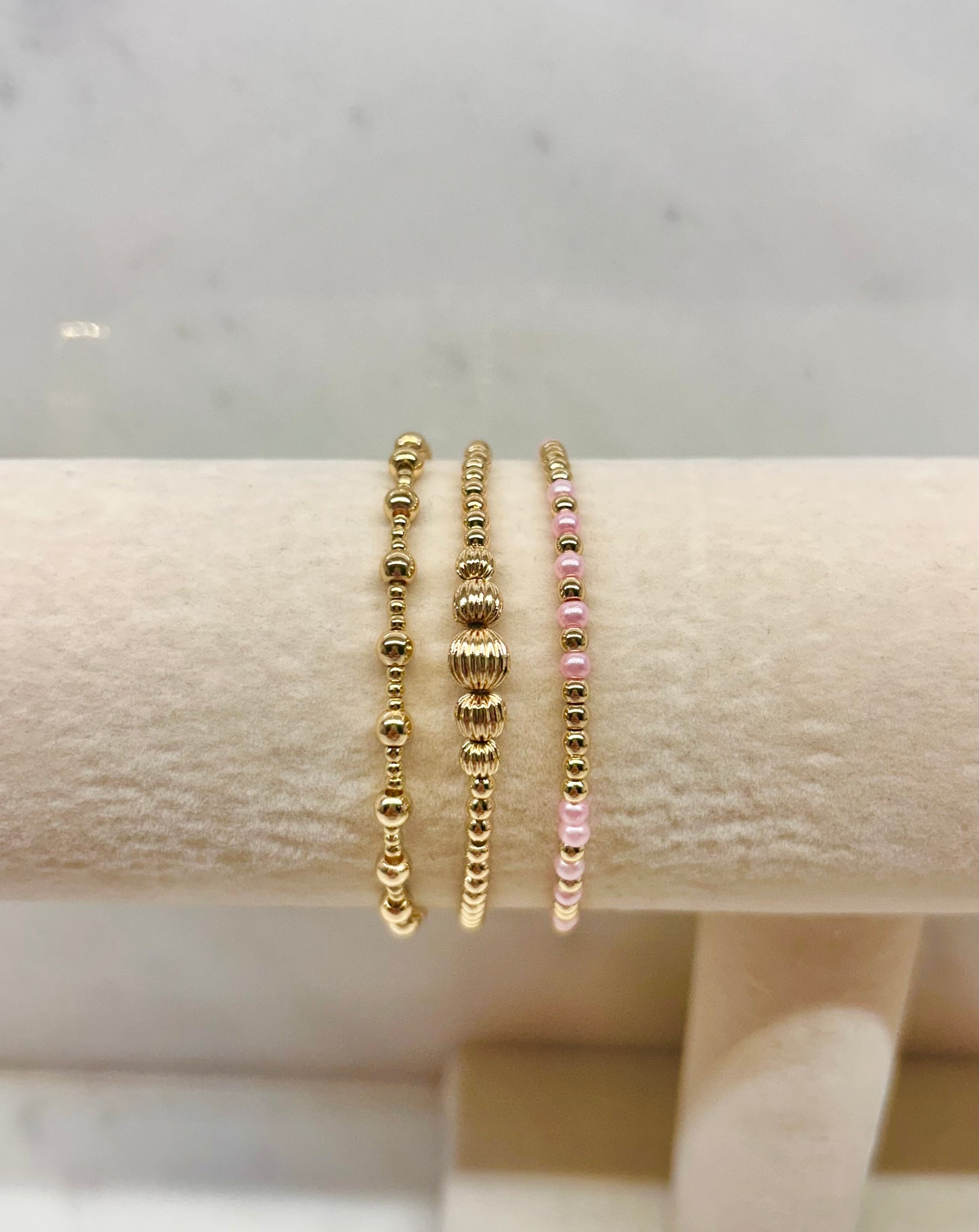 Portifino Bracelet Stack in Baby Pink