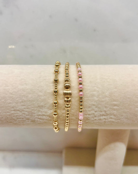 Portifino Bracelet Stack in Baby Pink
