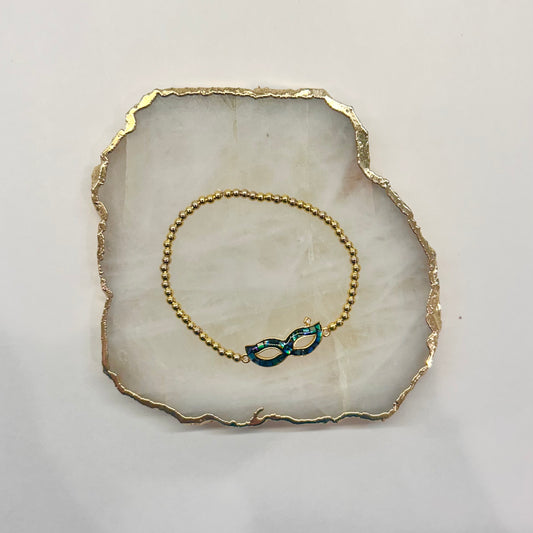 Mardi Gras Mask Bracelet in Green