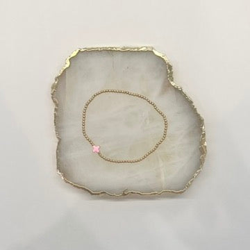 Mini Cross Bracelet in Pink