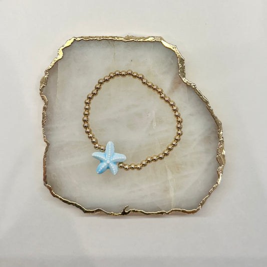 Starfish Bracelet in Pale Blue