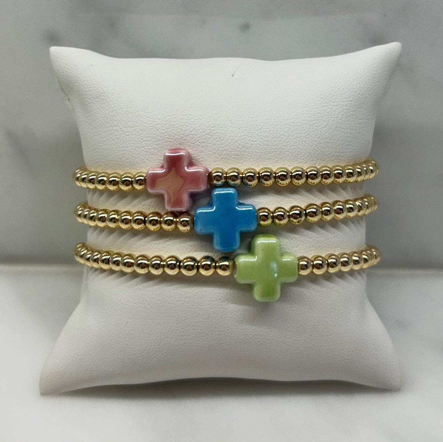 Ceramic Cross Bracelet