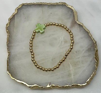 Ceramic Cross Bracelet