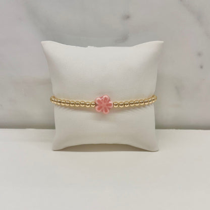 Flower Bracelet in Pink