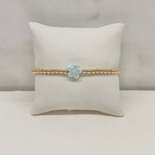 Flower Bracelet in Pale Blue