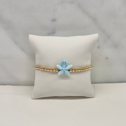 Starfish Bracelet in Pale Blue