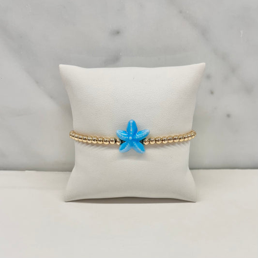 Starfish Bracelet in Pool Blue
