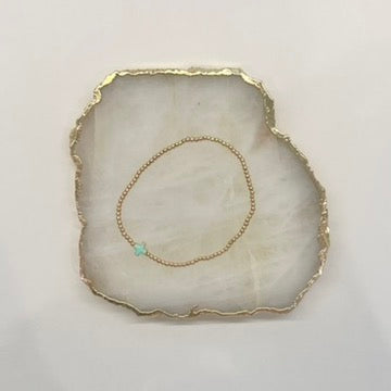Mini Cross Bracelet in Mint