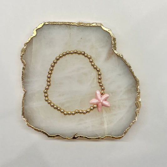 Starfish Bracelet in Pink
