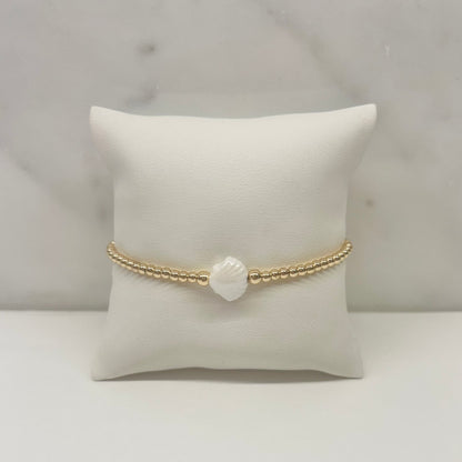 Seashell Bracelet in White