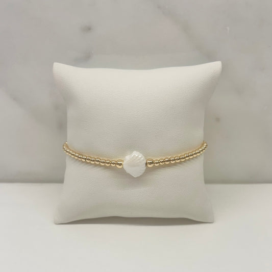 Seashell Bracelet in White