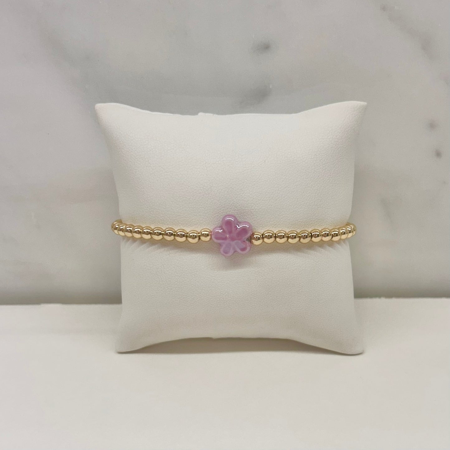 Flower Bracelet in Purple