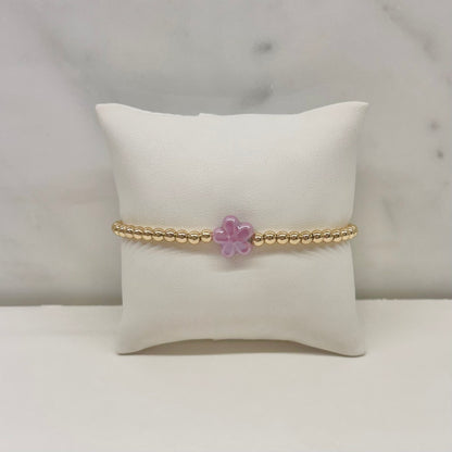 Flower Bracelet in Purple