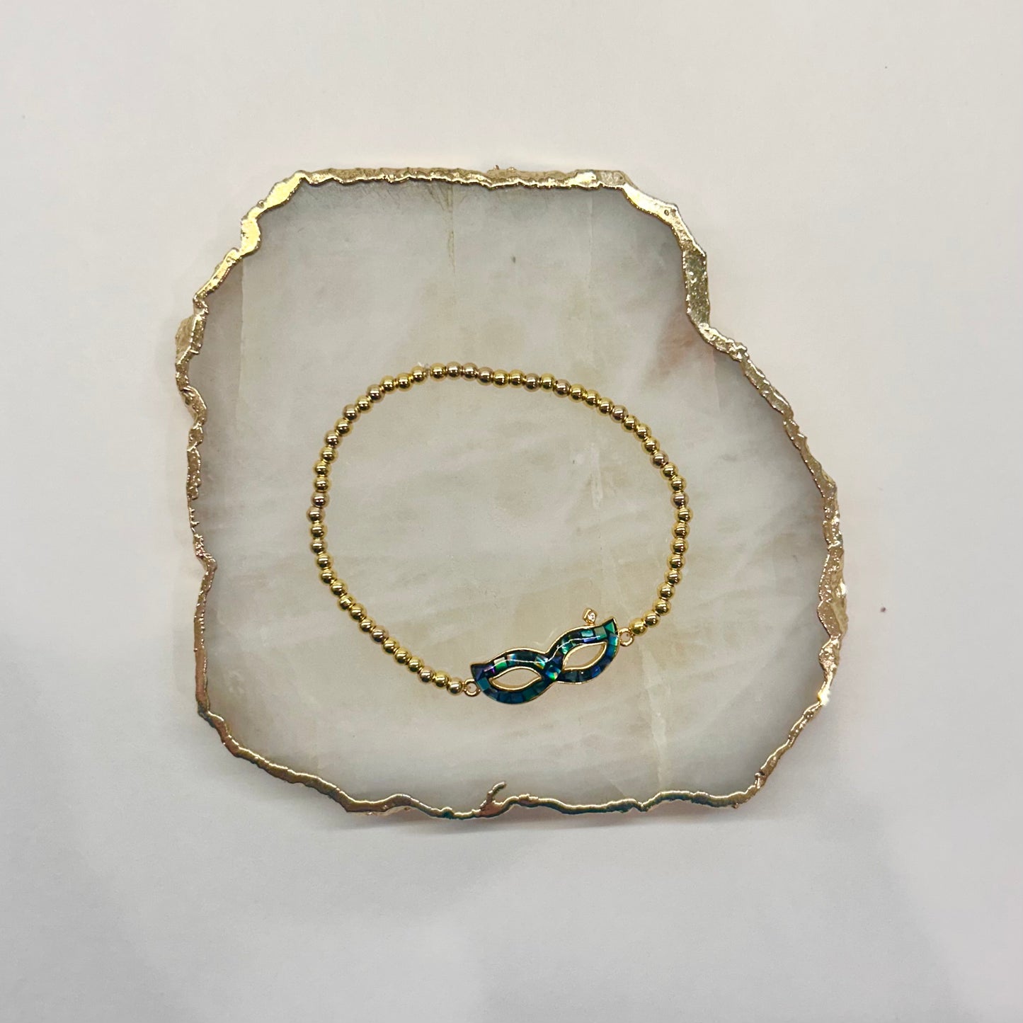 Mardi Gras Mask Bracelet in Green