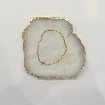 Mini Cross Bracelet in Purple