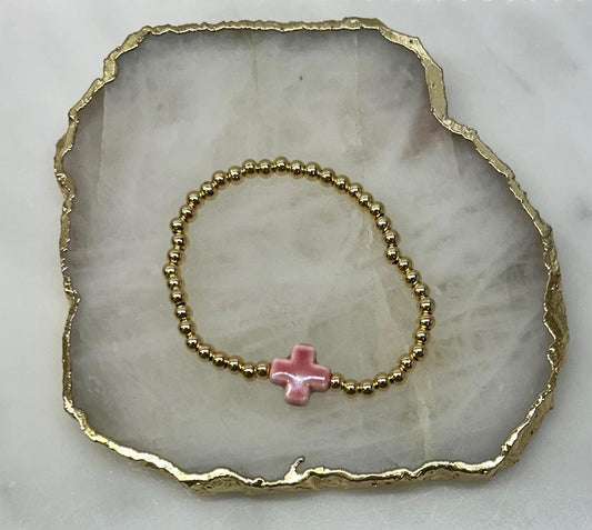 Ceramic Cross Bracelet